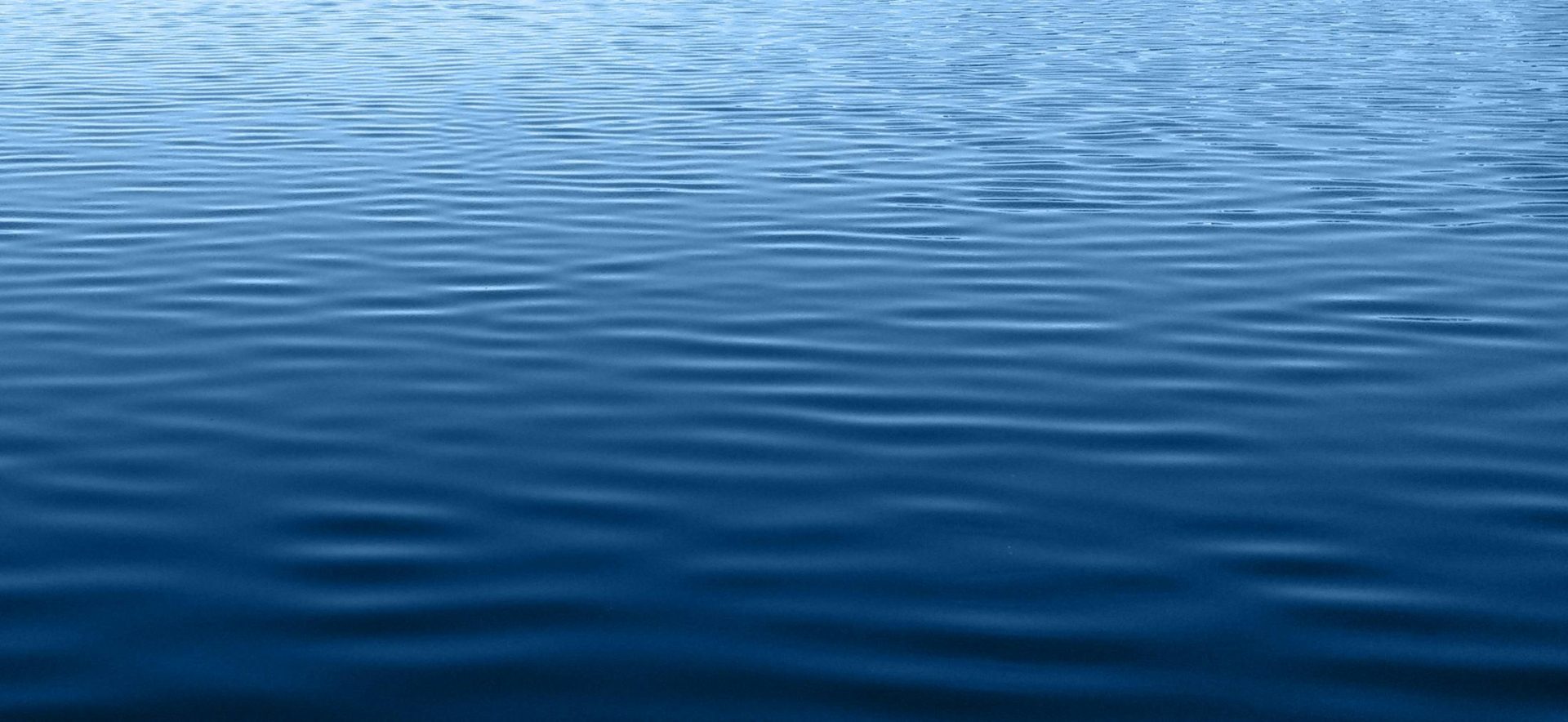 A calm blue water surface with gentle ripples, creating a soothing texture.